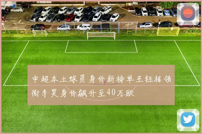 中超本土球员身价新榜单王钰栋领衔李昊身价飙升至40万欧